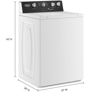 Maytag 27 in. 3.5 cu. ft. Top Load Washer with Dual-Action Agitator & Power Wash Cycle - White, , hires