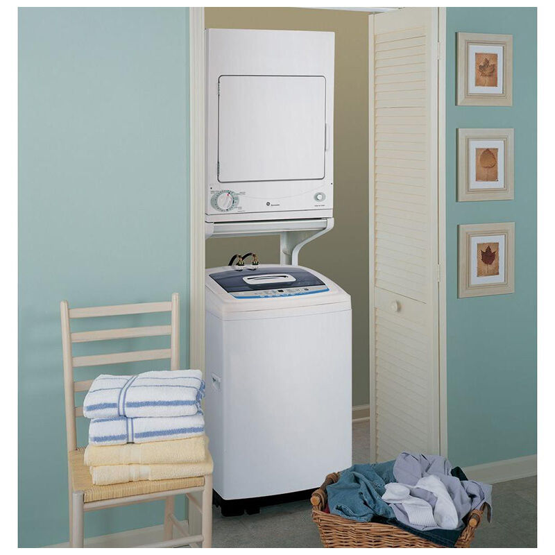 GE Spacemaker 24 in. 3.6 cu. ft. Stackable Stationary Electric Dryer for 120-Volt Outlets - White, , hires