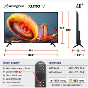 Westinghouse - 40" Class 2K Series LED FHD Smart XUMO TV, , hires