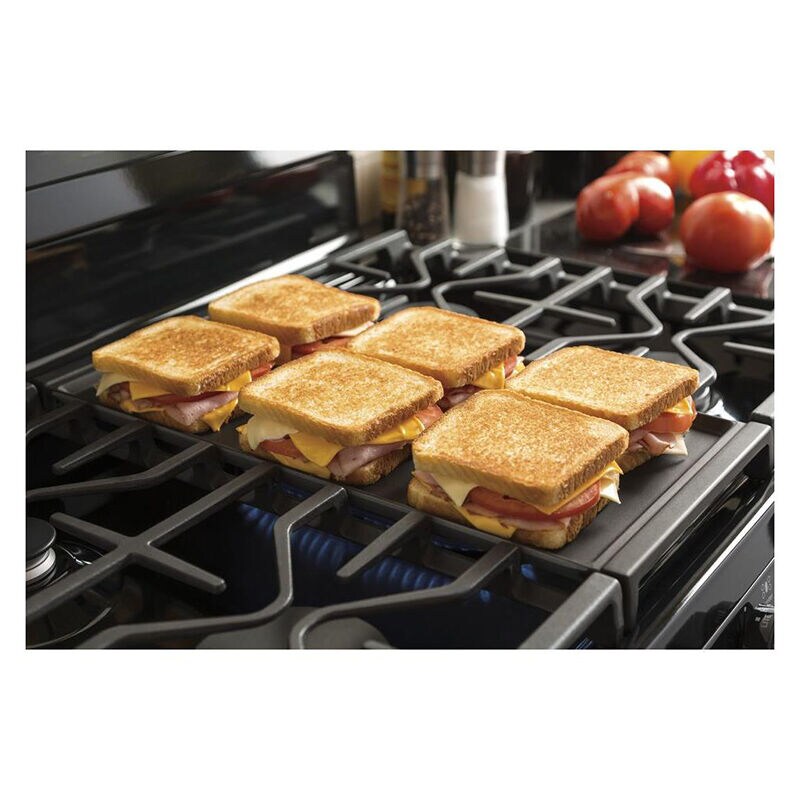 GE 30 in. 5 cu. ft. Gas Range with 5 Sealed Burners & Griddle - White, White, hires