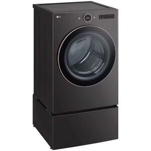 LG 27 in. 7.4 cu. ft. Smart Stackable Gas Dryer with AI Sensor Dry, TurboSteam, Sanitize & Steam Cycle - Black, Black, hires