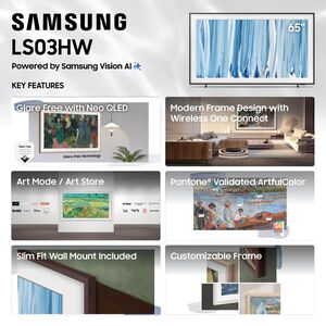 Samsung - 65" Class The Frame Pro Neo QLED 4K UHD Smart Tizen TV, , hires
