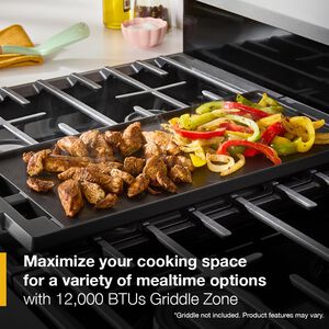 Whirlpool 30 in. 5.0 cu. ft. Smart Air-Fry Standard Convection Slide-In Gas Range with 5 Sealed Burners - White, , hires