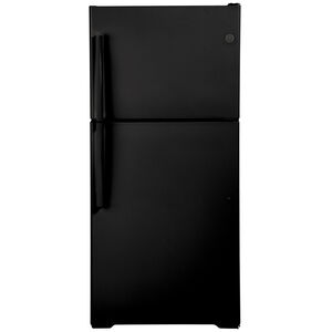 GE 30 in. 19.2 cu. ft. Top Freezer Refrigerator - Black, Black, hires