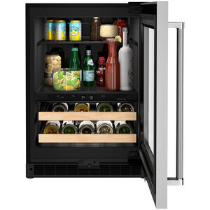 KitchenAid 24 in. 4.8 cu. ft. Built-In Beverage Center with Pull-Out Shelves & Digital Control - Stainless Steel, Stainless Steel, hires