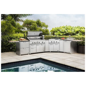 DCS 36 in. Outdoor Kitchen Built-In Cabinet Double Access Drawers with Propane Tank Storage - Stainless Steel, , hires