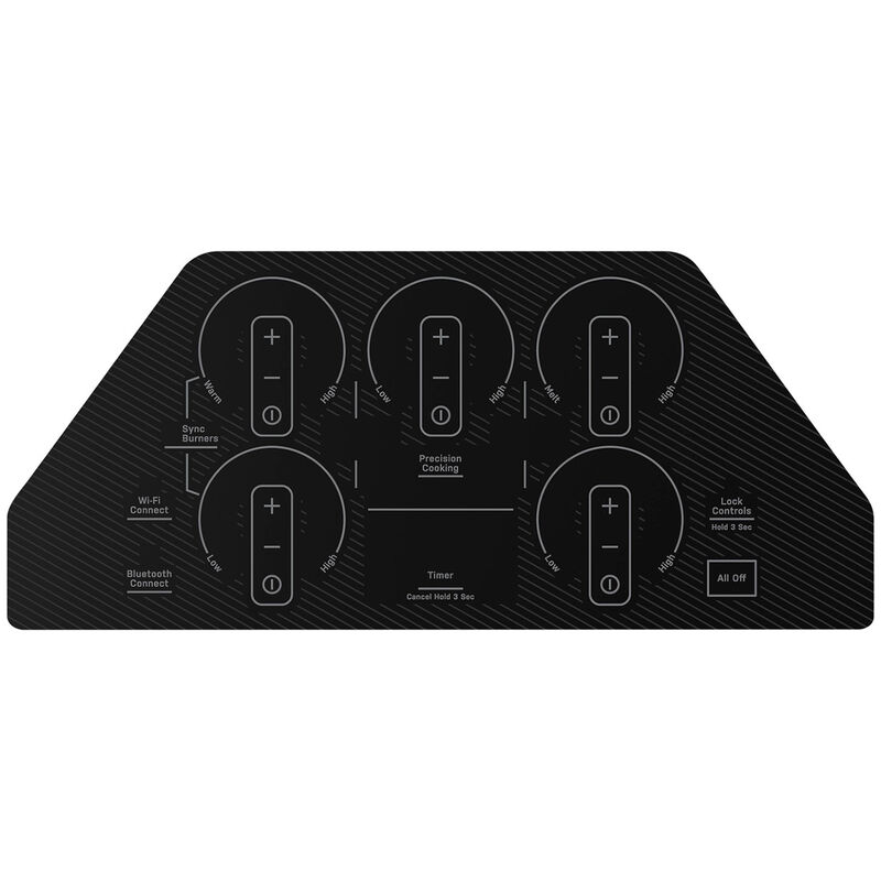 GE Profile 36 in. 5-Burner Smart Induction Cooktop with Simmer Burner & Power Burner - Black, , hires