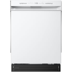 Midea 24 in. Front Control Flush-Mount Dishwasher with 52 dBA Sound level, Auto Open Door & Pocket Handle - White, , hires