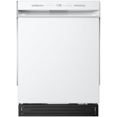 Midea 24 in. Front Control Flush-Mount Dishwasher with 52 dBA Sound level, Auto Open Door & Pocket Handle - White | MDF24P21CWW