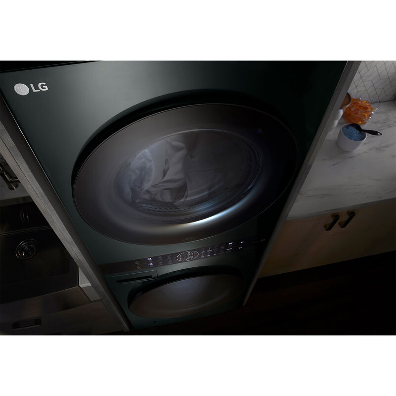LG 27 in. WashTower with 4.5 cu. ft. Washer with 6 Wash Programs & 7.4 cu. ft. Gas Dryer with 6 Dryer Programs, Sensor Dry & Wrinkle Care - Nature Green, Nature Green, hires