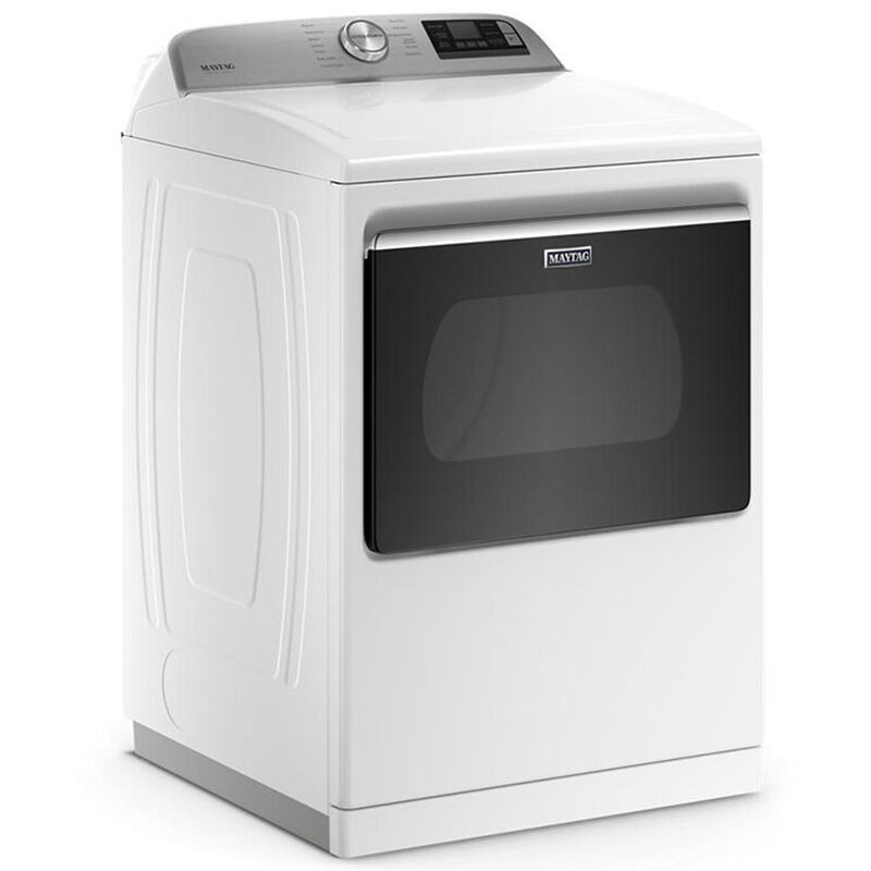 Maytag 27 in. 7.4 cu. ft. Smart Electric Dryer with Extra Power Button, Sensor Dry, Sanitize & Steam Cycle - White, White, hires