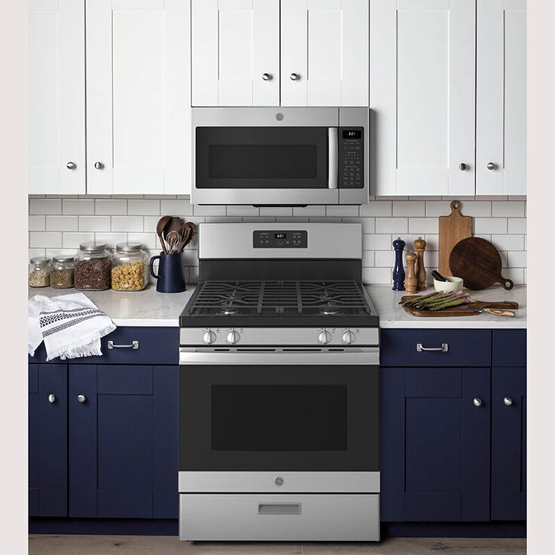 GE 30 in. 4.8 cu. ft. Oven Freestanding Gas Range with 4 Sealed Burners - Stainless Steel, , hires