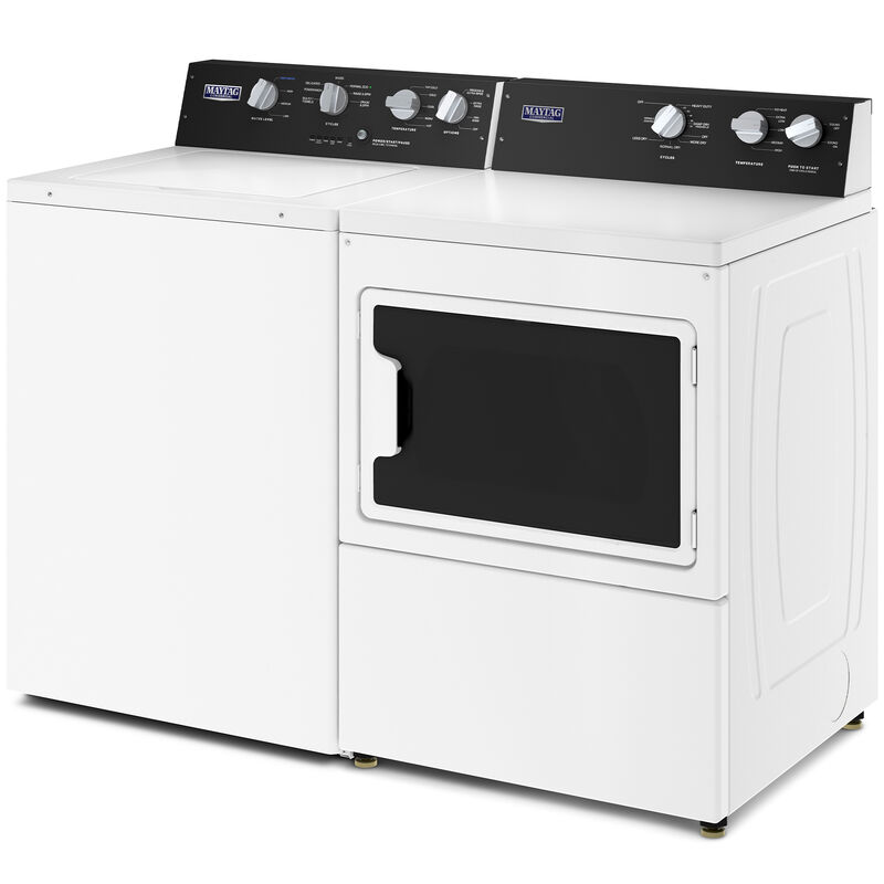Maytag 27 in. 7.4 cu. ft. Commercial-Grade Residential Electric Dryer with Intelli Dry Sensor - White, , hires