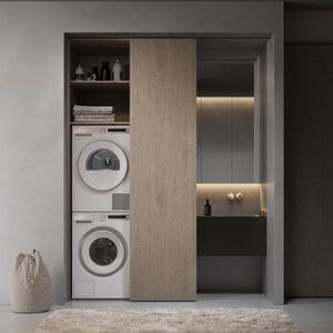 Asko Logic 24 in. 5.1 cu. ft. Stackable Ventless Electric Dryer with Heat Pump, Sensor Dry & Steam Cycle - White, , hires