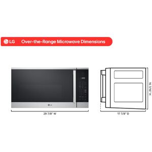 LG 30 in. 1.8 cu. ft. 1000W Smart Over-the-Range Microwave with 300 CFM & Sensor Cooking - PrintProof Stainless Steel, , hires