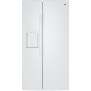 GE 36 in. 23.6 cu. ft. Counter Depth Side-by-Side Refrigerator with Ice & Water Dispenser - White, , hires