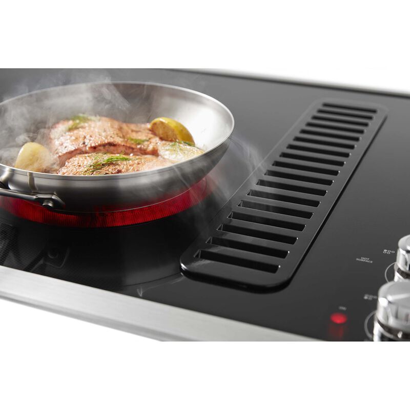 KitchenAid 36 in. Electric Downdraft Cooktop with 5-Burners - Stainless Steel, , hires