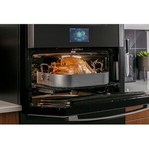 GE Profile 30 in. 5 cu. ft. Smart Front Control Electric Double Wall Oven with True European Convection - Stainless Steel, , hires