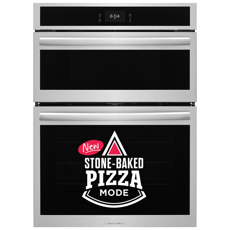 Frigidaire Gallery 30 in. 7.0 cu. ft. Smart Steam Electric Electric Microwave/Wall Oven Combo with True European Convection - Stainless Steel, , hires