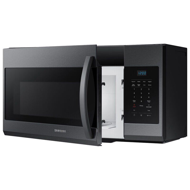 Samsung 30" 1.7 Cu. Ft. Over-the-Range Microwave with 10 Power Levels & 300 CFM - Black Stainless Steel, Black Stainless, hires