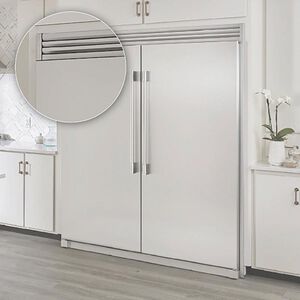 Frigidaire 84 in. Louvered Double Trim Kit for Refrigerators - Stainless Steel, , hires