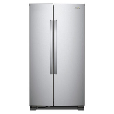 Whirlpool 33 in. 21.6 cu. ft. Side-by-Side Refrigerator - Monochromatic Stainless Steel | WRS312SNHM