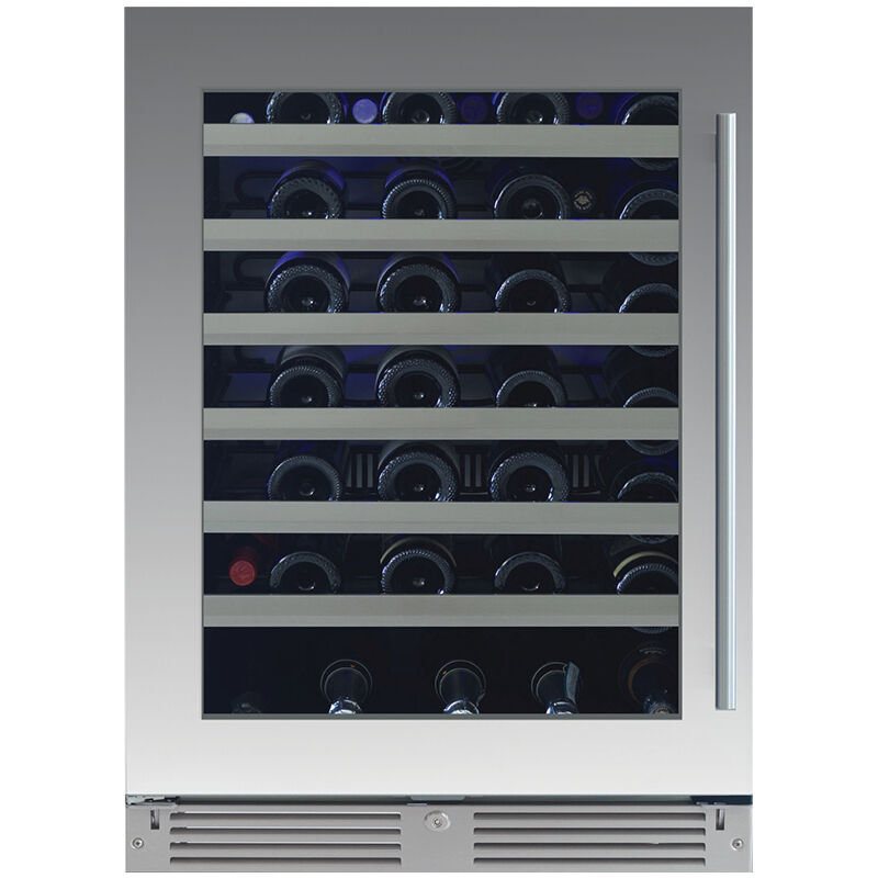 XO 24 in. Undercounter Wine Cooler with Metal Racks, Single Temperature Zone & 54 Bottle Capacity - Stainless Steel, , hires