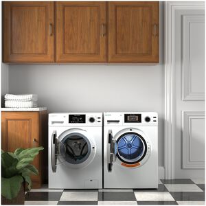 Equator 24 in. 1.62 cu. ft. Electric Front Load Laundry Center with Sensor Dry, Pet & Sanitize Cycle - White, , hires