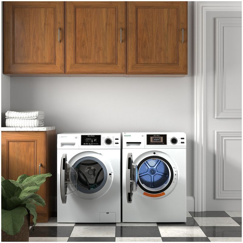 Equator 24 in. 1.62 cu. ft. Electric Front Load Laundry Center with Sensor Dry, Pet & Sanitize Cycle - White, , hires