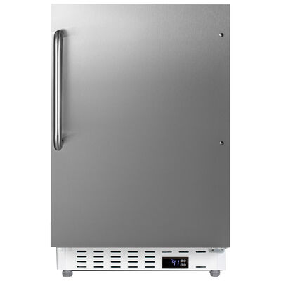 Summit 21 in. 3.5 cu. ft. Undercounter Refrigerator - Stainless Steel with Cabinet | ALR46WSSTB