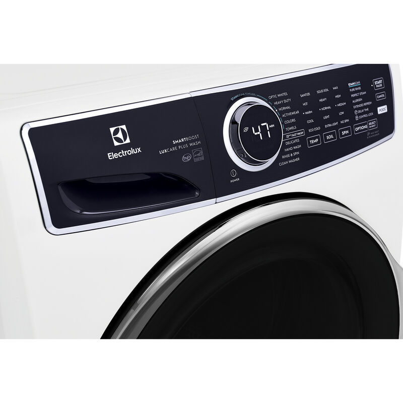 Electrolux 600 Series 27 in. 4.5 cu. ft. Stackable Front Load Washer with Perfect Steam, LuxCare Plus Wash System & SmartBoost -White, White, hires