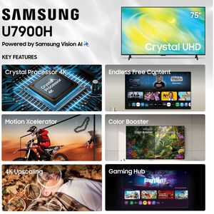 Samsung - 75" Class U7900H LED 4K UHD Smart Tizen TV, , hires