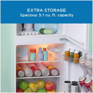 Avanti 18 in. 3 cu. ft. Mini Fridge with Top Freezer - Seafoam Green, Seafoam Green, hires
