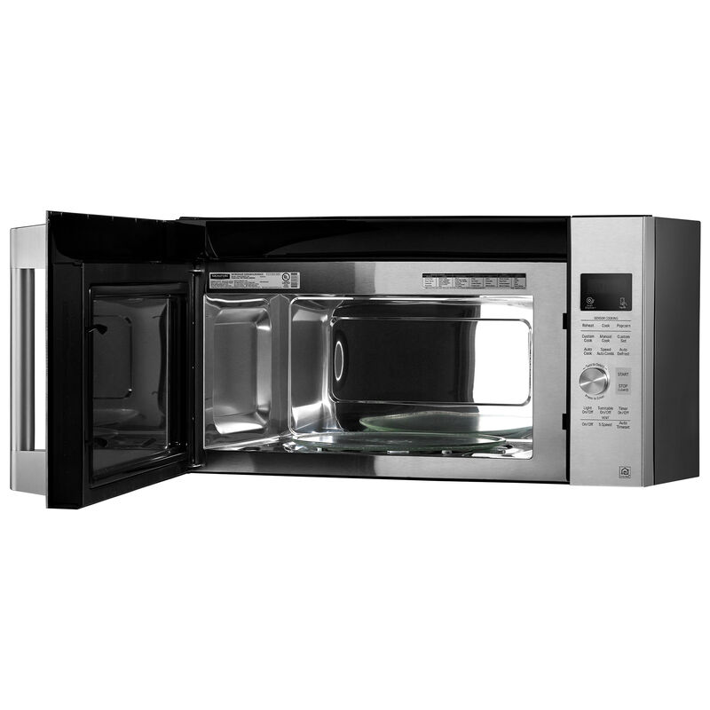 Signature Kitchen Suite 30 in. 1.7 cu. ft. 950W Smart Over-the-Range Microwave with 300 CFM, Convection & Sensor Cooking - Stainless Steel, , hires
