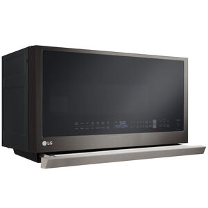 LG 30 in. 2.1 cu. ft. 1050W Smart Over-the-Range Microwave with 400 CFM & Sensor Cooking - PrintProof Black Stainless Steel, PrintProof Black Stainless Steel, hires