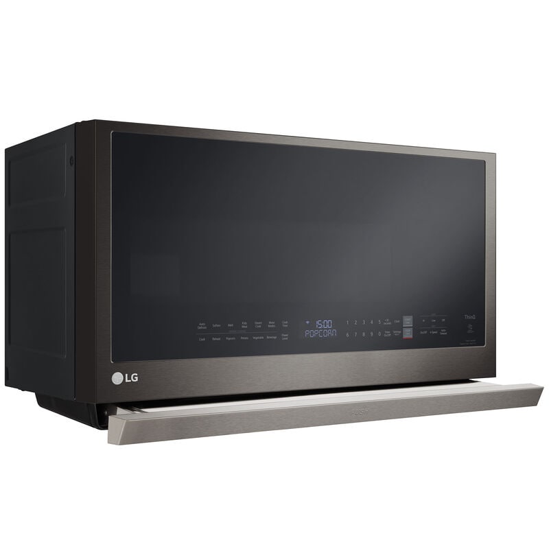 LG 30 in. 2.1 cu. ft. 1050W Smart Over-the-Range Microwave with 400 CFM & Sensor Cooking - PrintProof Black Stainless Steel, PrintProof Black Stainless Steel, hires