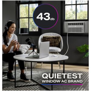 GE Profile 8,000 BTU 115V Smart Window Air Conditioner with Inverter, 3 Fan Speeds, Sleep Mode & Remote Control - White, , hires