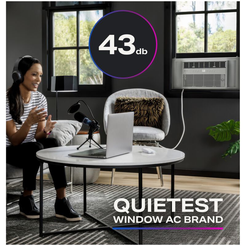 GE Profile 8,000 BTU 115V Smart Window Air Conditioner with Inverter, 3 Fan Speeds, Sleep Mode & Remote Control - White, , hires