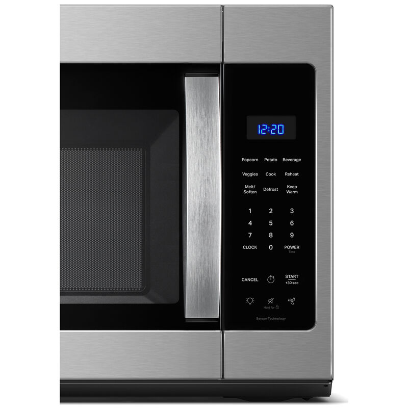 Whirlpool 30 in. 1.9 cu. ft. 1000W Over-the-Range Microwave with 300 CFM & Sensor Cooking - Stainless Steel, , hires