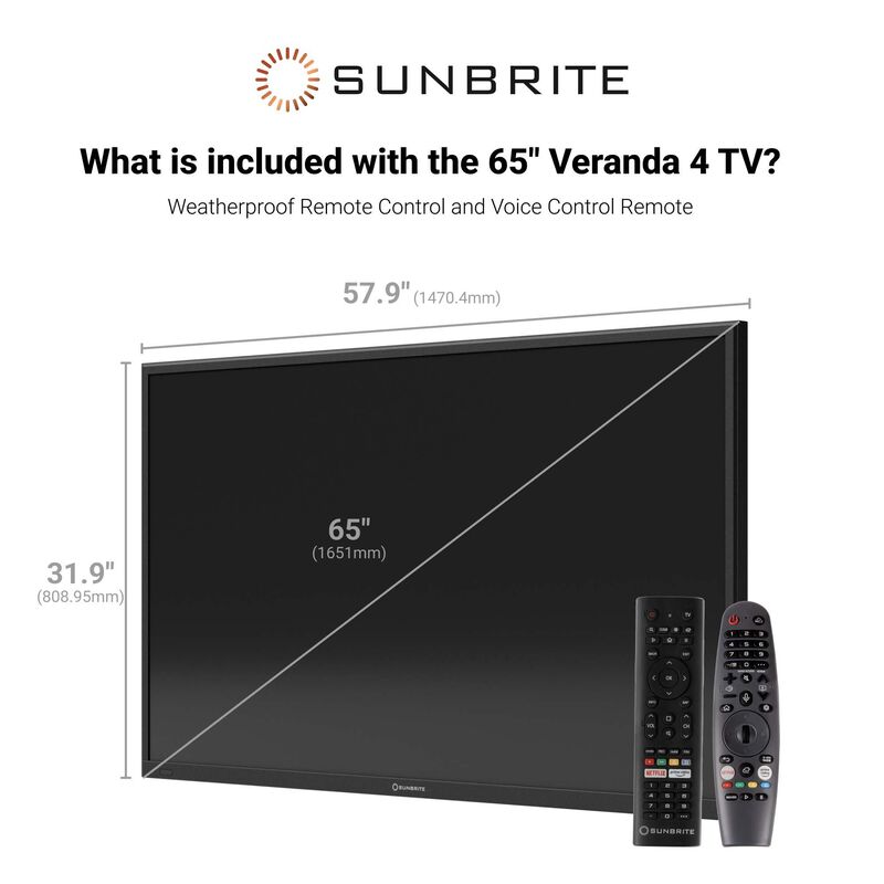 SunBrite TV - Veranda 4 Series 65" Class Full Shade 4K UHD LED Smart webOS Outdoor TV, , hires