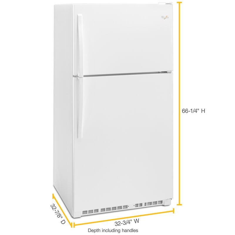 Whirlpool 33 in. 20.5 cu. ft. Top Freezer Refrigerator - White, White, hires