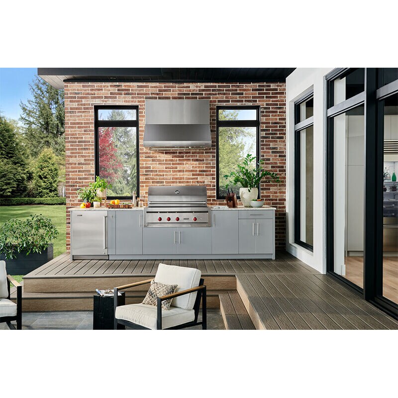 Wolf 42 in. 3-Burner Built-In Natural Gas Grill with Rotisserie, Sear Burner & Smoker Box - Stainless Steel, , hires