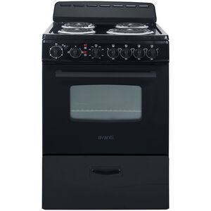 Avanti 24 in. 2.6 cu. ft. Electric Range with Coil Burners - Black, , hires
