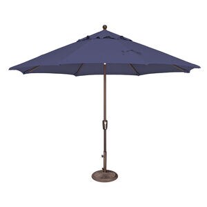 SimplyShade Catalina 11' Octagon Push Button Market Umbrella in Solefin Fabric - Blue Sky, Blue, hires
