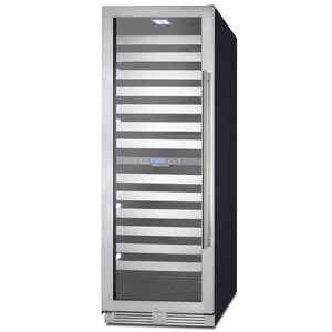 Summit 24 in. Wine Cooler with Wire Racks, Dual Temperature Zones & 163 Bottle Capacity - Stainless Steel, , hires