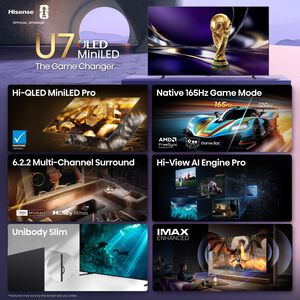 Hisense - 116" Class U7 Series ULED Mini-LED 4K UHD Smart Google TV, , hires