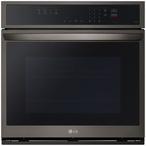 LG 30 in. 4.7 cu. ft. Electric Smart Wall Oven with Standard Convection & Self Clean - PrintProof Black Stainless Steel, , hires