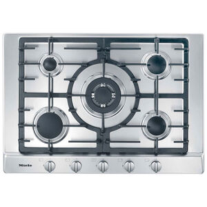 Miele 30 in. 5-Burner Natural Gas Cooktop - Stainless Steel, , hires