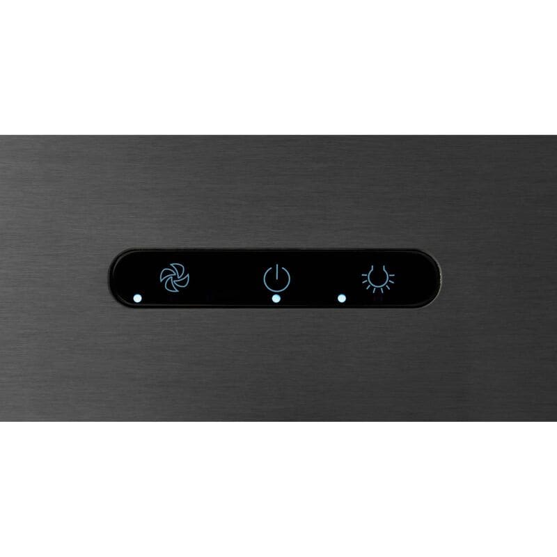 Broan Elite EW48 Series 30 in. Convertible Chimney Style Range Hood with 460 CFM, 3 Fan Speeds & 1 LED Light - Black Stainless, , hires