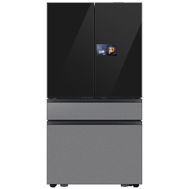 Samsung Bespoke 36 in. 22.5 cu. ft. Smart Counter Depth 4-Door French Door Refrigerator with AI Home, Beverage Center & Internal Water Autofill Pitcher - Charcoal Glass & Stainless Steel, , hires